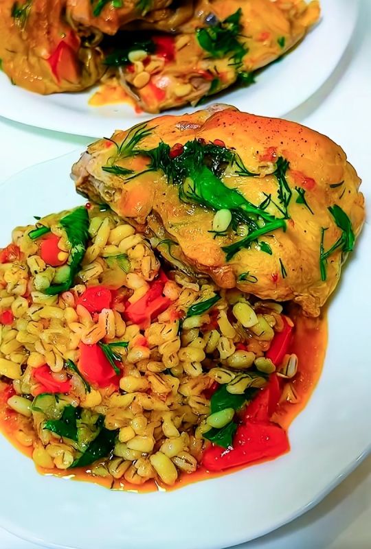 Перловая каша с курицей