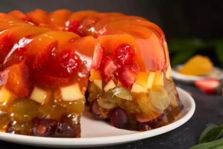 Необычное желе с фруктами для праздника