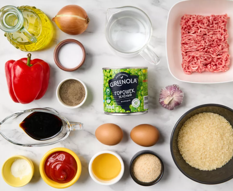 Нежные медовые фрикадельки с рисом и овощами