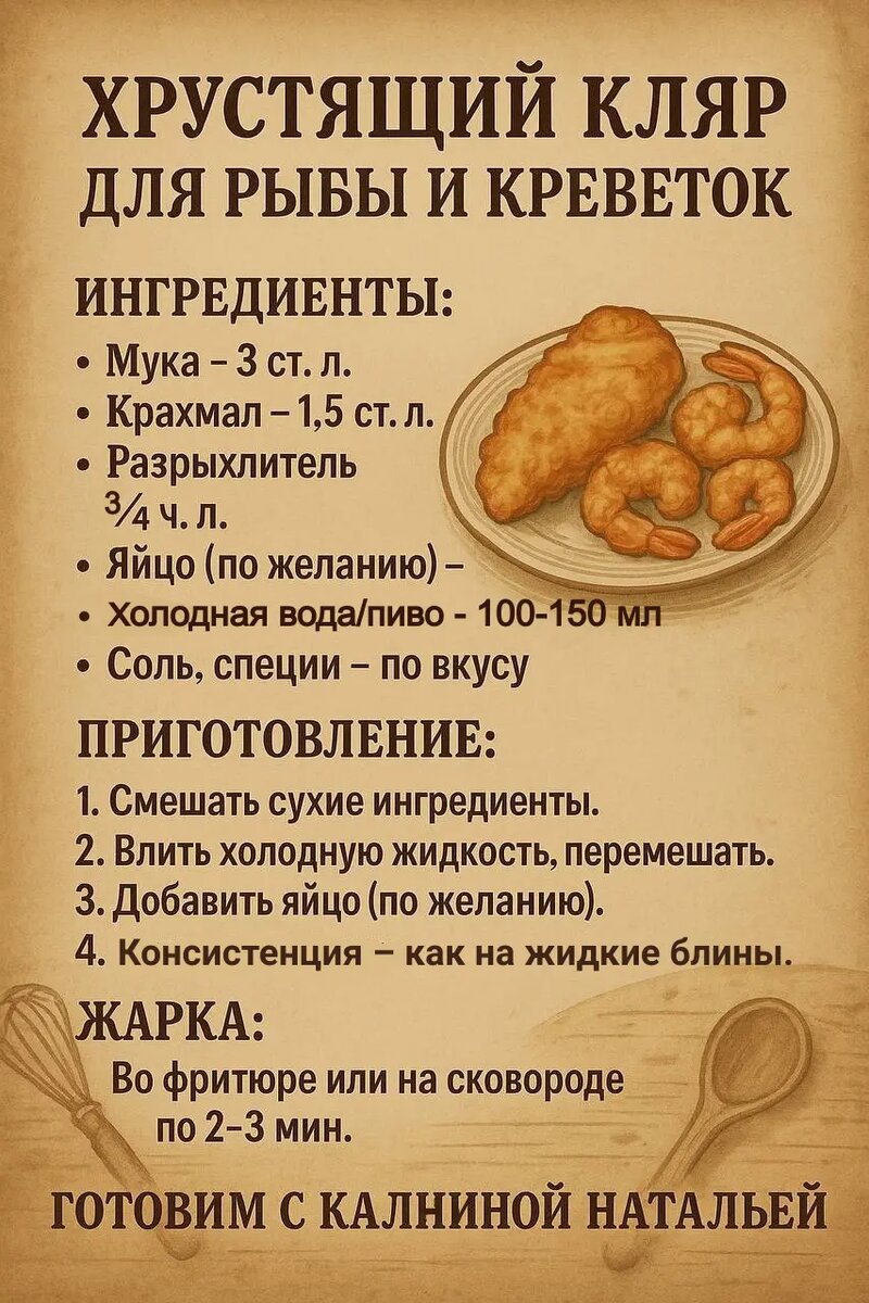 Тайны воздушного кляра: как создать идеальную хрустящую корочку