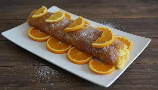 Солнечный апельсиновый рулет: минимализм в каждом кусочке