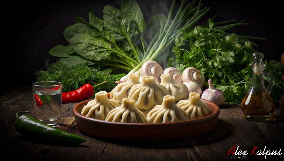 Хинкали со шпинатом и грибами: Постный грузинский шедевр