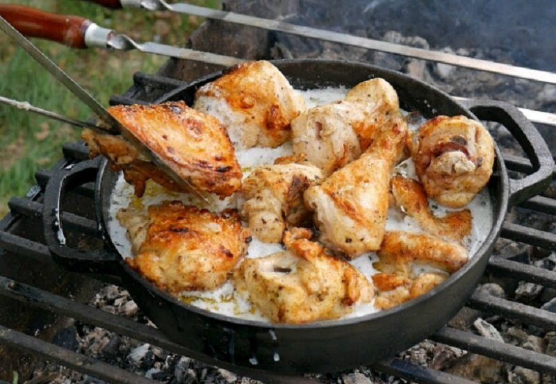 Новый взгляд на шашлык: курица в ароматном соусе