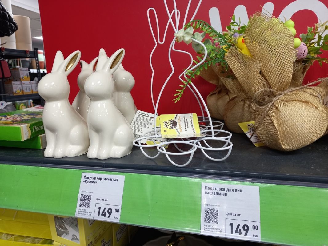 Пасхальный ассортимент Фикс Прайс: кролики, керамика и неожиданные находки