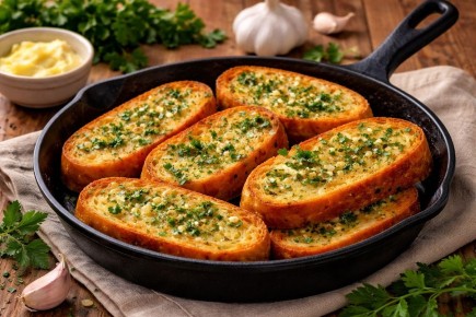 Рецепт чесночного хлеба на сковороде: просто и вкусно