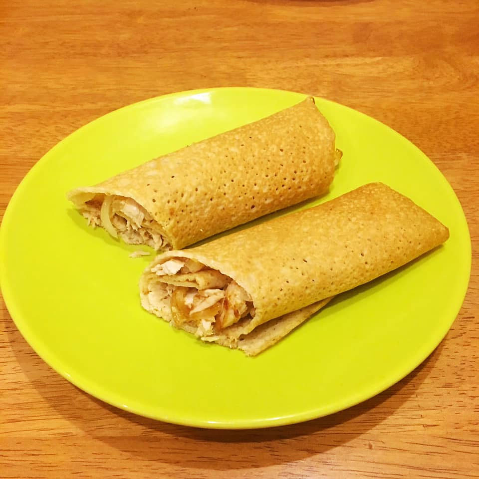 Блины из полбяной муки с начинкой